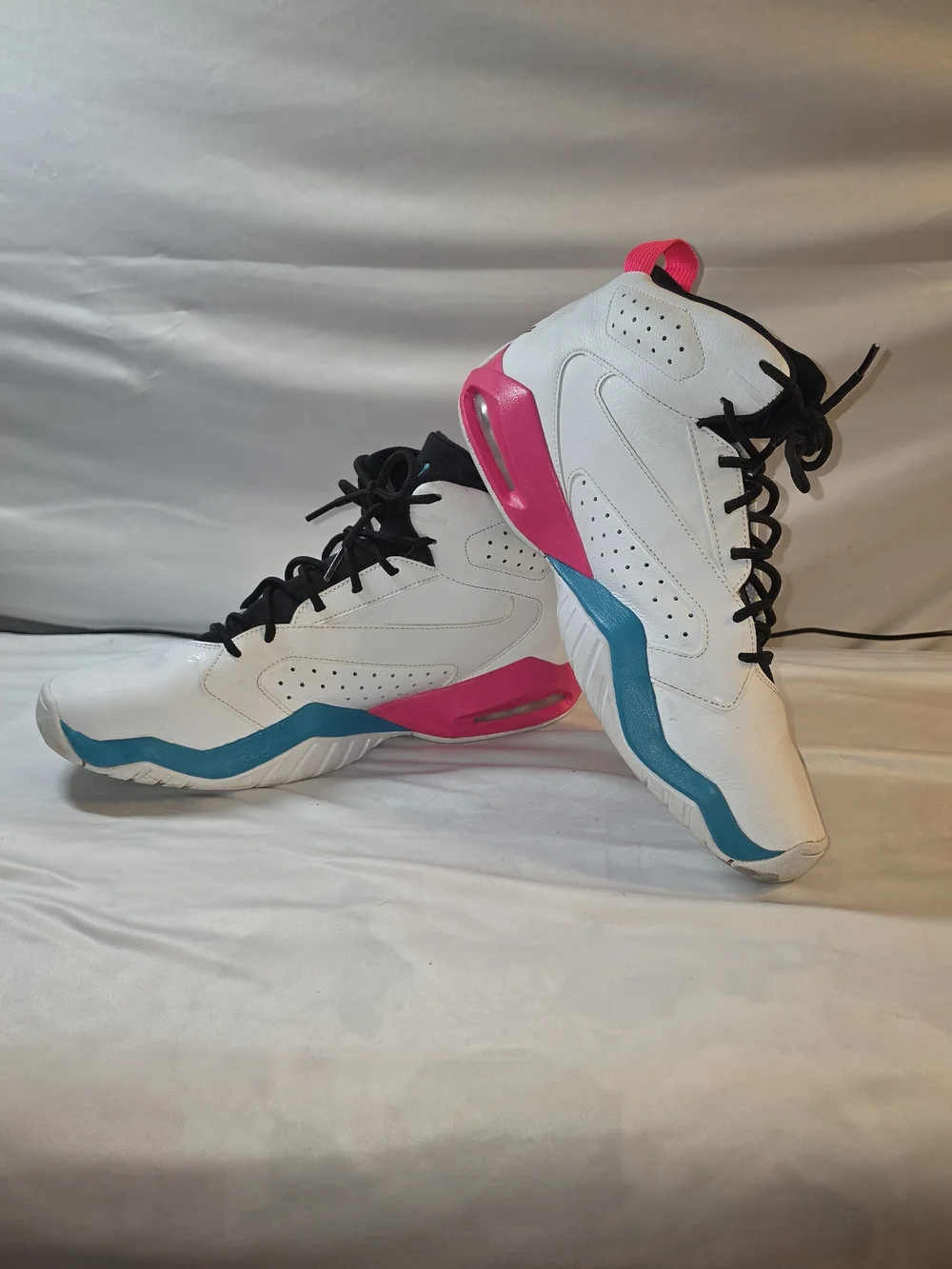 Jordan Sneakers with Teal & Pink Accents - Brand